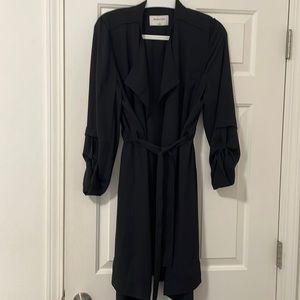 Aritzia Flowy Black Duster